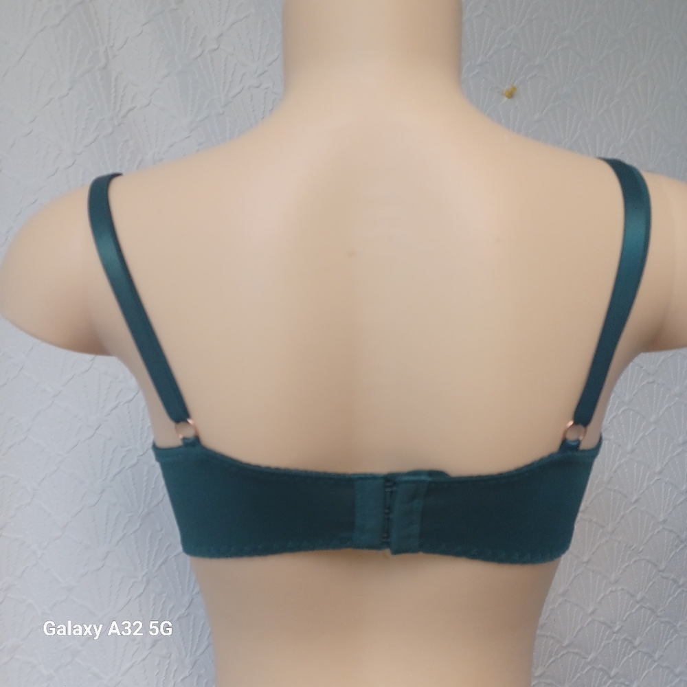 Marilyn Monroe Teal Lace Longline Push-Up Bra - Picture 6 of 7